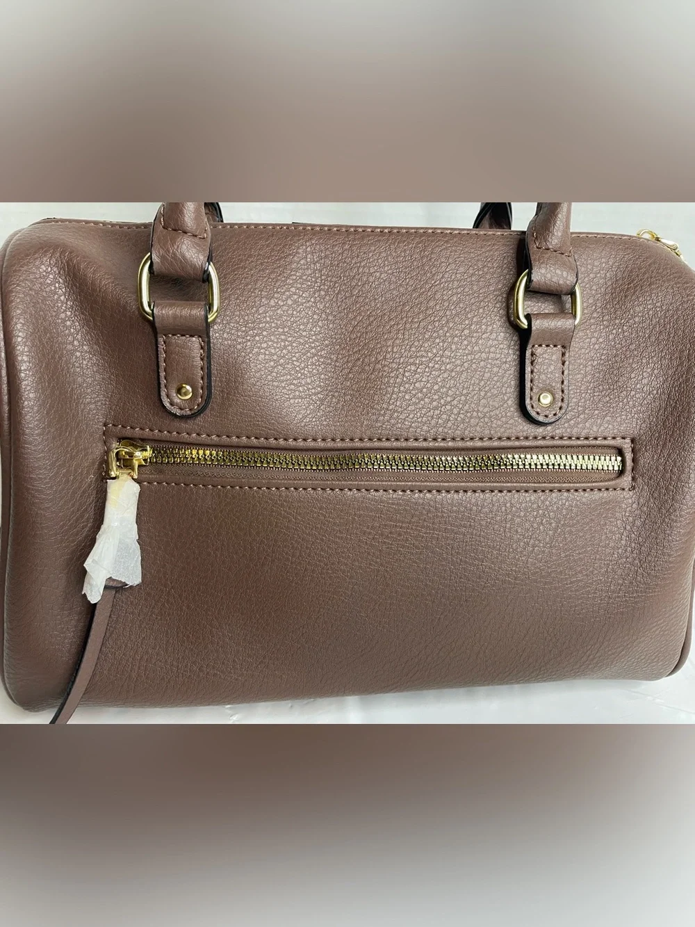 U.S. Polo Assn. Brown Satchel with Gold Studs
